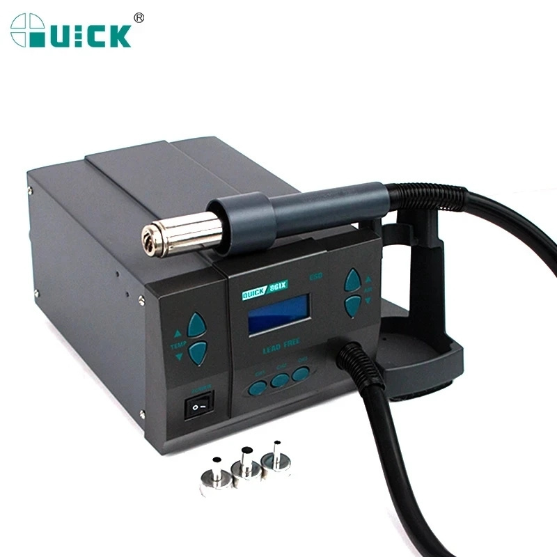 Quick 861X Intelligent Digital Display 1300W High Power Heat Gun Rework Hot Air Gun Lead-free  Desoldering Soldering Station