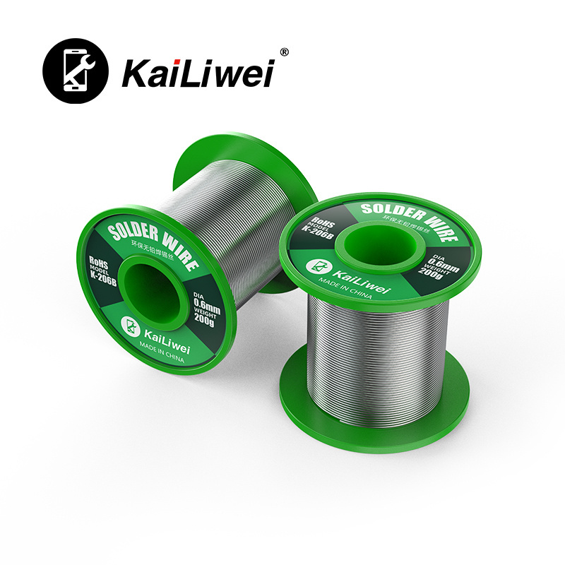 Kailiwei 0.6/0.8mm 200g Flux 99.3% Rosin Core Lead-Free Tin Soldering Solder Wire For Phone Electronics High Purity Welding Wire