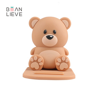 Beanlieve Adjustable Desk Bedside Video Cartoon Cute Cellphone Stand Bear Mobile Phone Holder