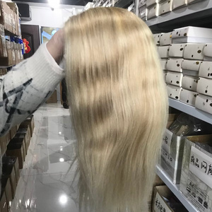 Stock Virgin Remy Human Hair invisible hairline medical wig  injection full poly thin skin wigs for alopecia hair loss patients