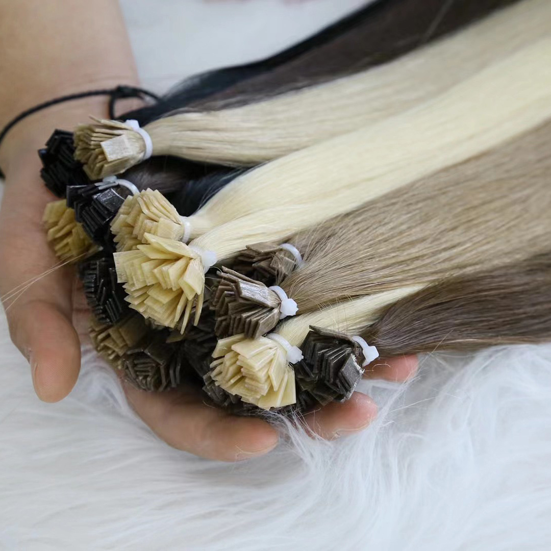 Wholesale 100% Virgin European Human Hair 12A Thick Ends 613 22 Inch Cuticle Aligned Straight Flat Tip Hair Extensions In Stock