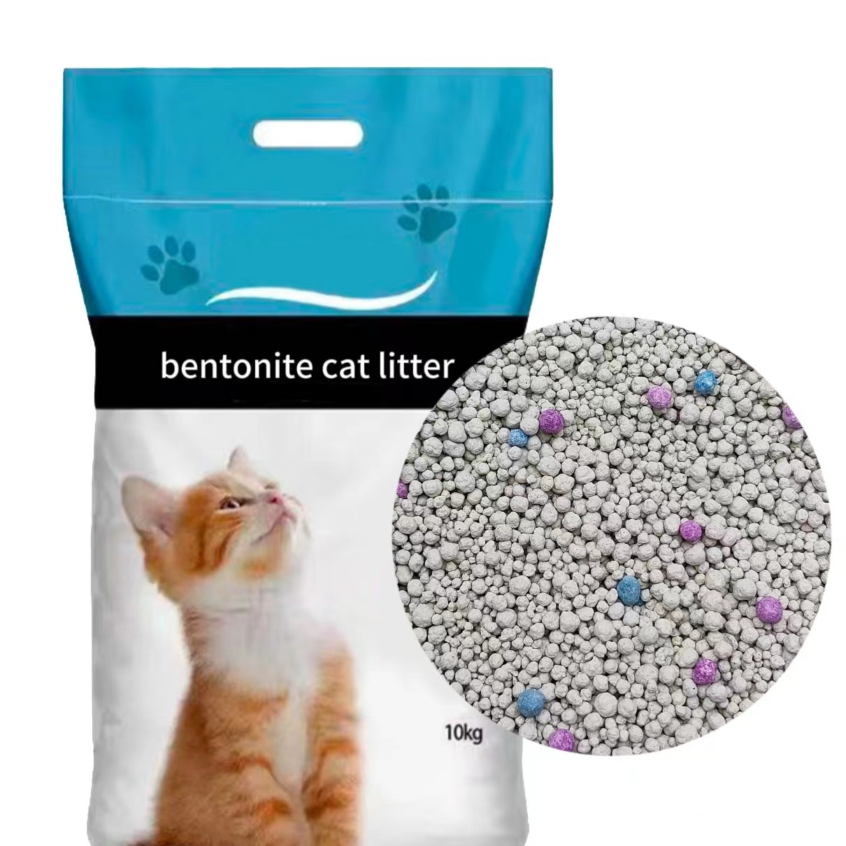 OEM Strong Clumping Easy Clean Sodium Clay Cat Sand Dust Free Premium Bentonite Cat Litter