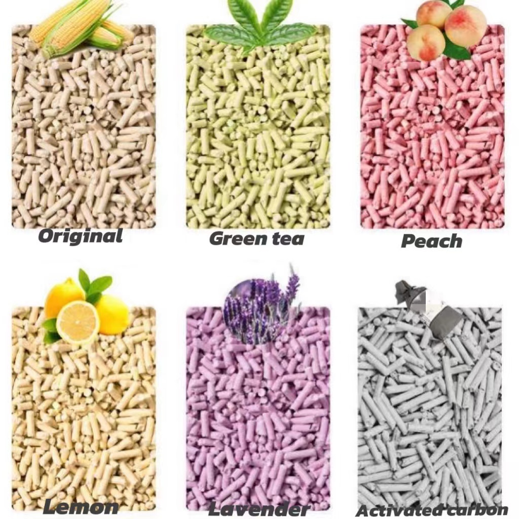 100% natural and flushable multiple aromas tofu cat litter dust-free and quick clumping custom flavors kitty litter OEM