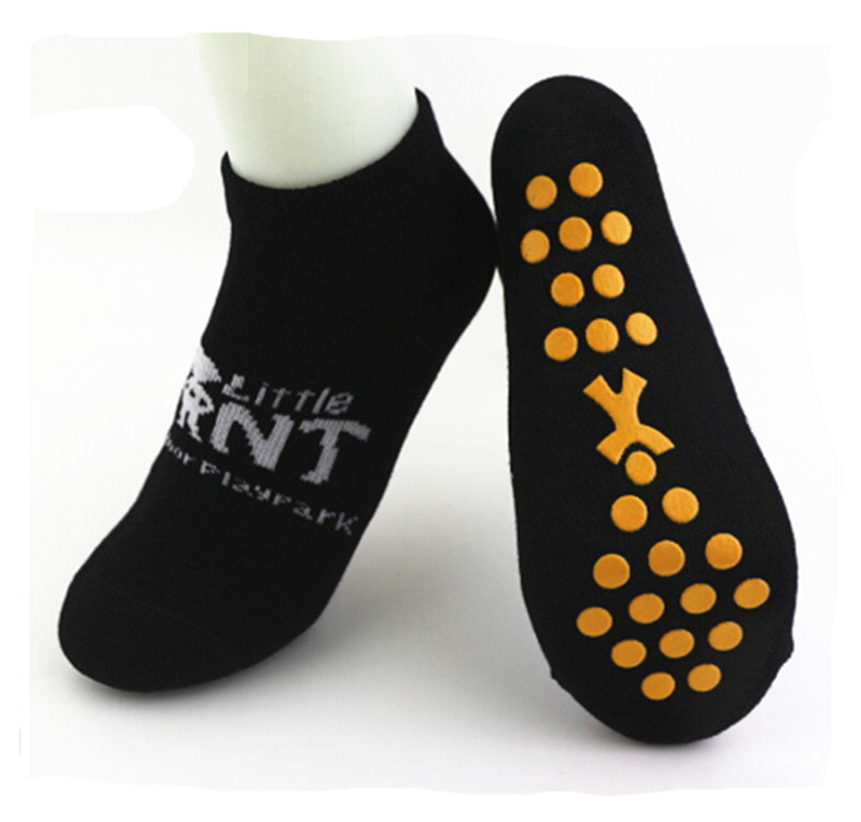 Anti slip floor slipper socks with rubber sole for adults indoor home grip socks kids