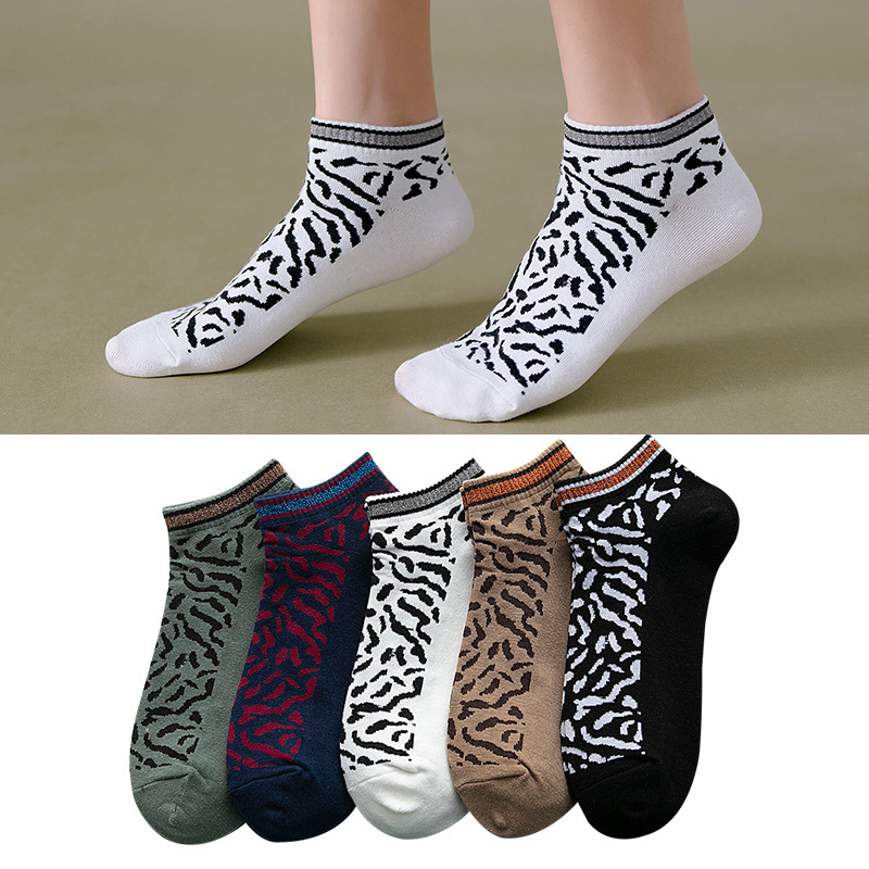 Cheap socks summer women designer ankle knit leopard print socks