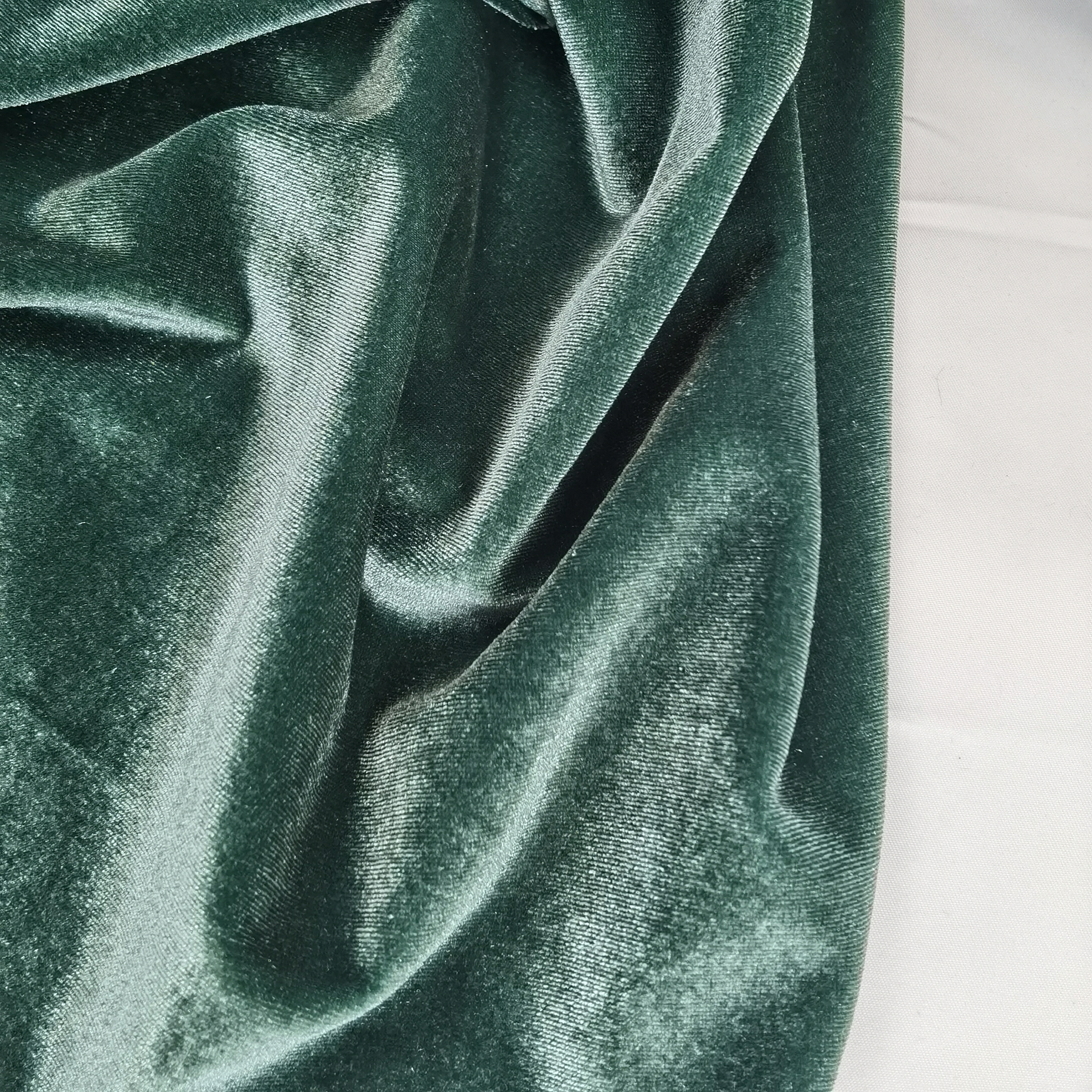 Wholesale shinny silk 4 way stretch glitter KS velvet dress fabric