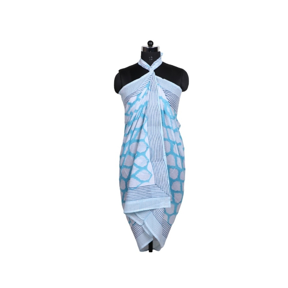 Swimwear pareo manufacturer printed pareos & sarong for women printed cotton & rayon plus size