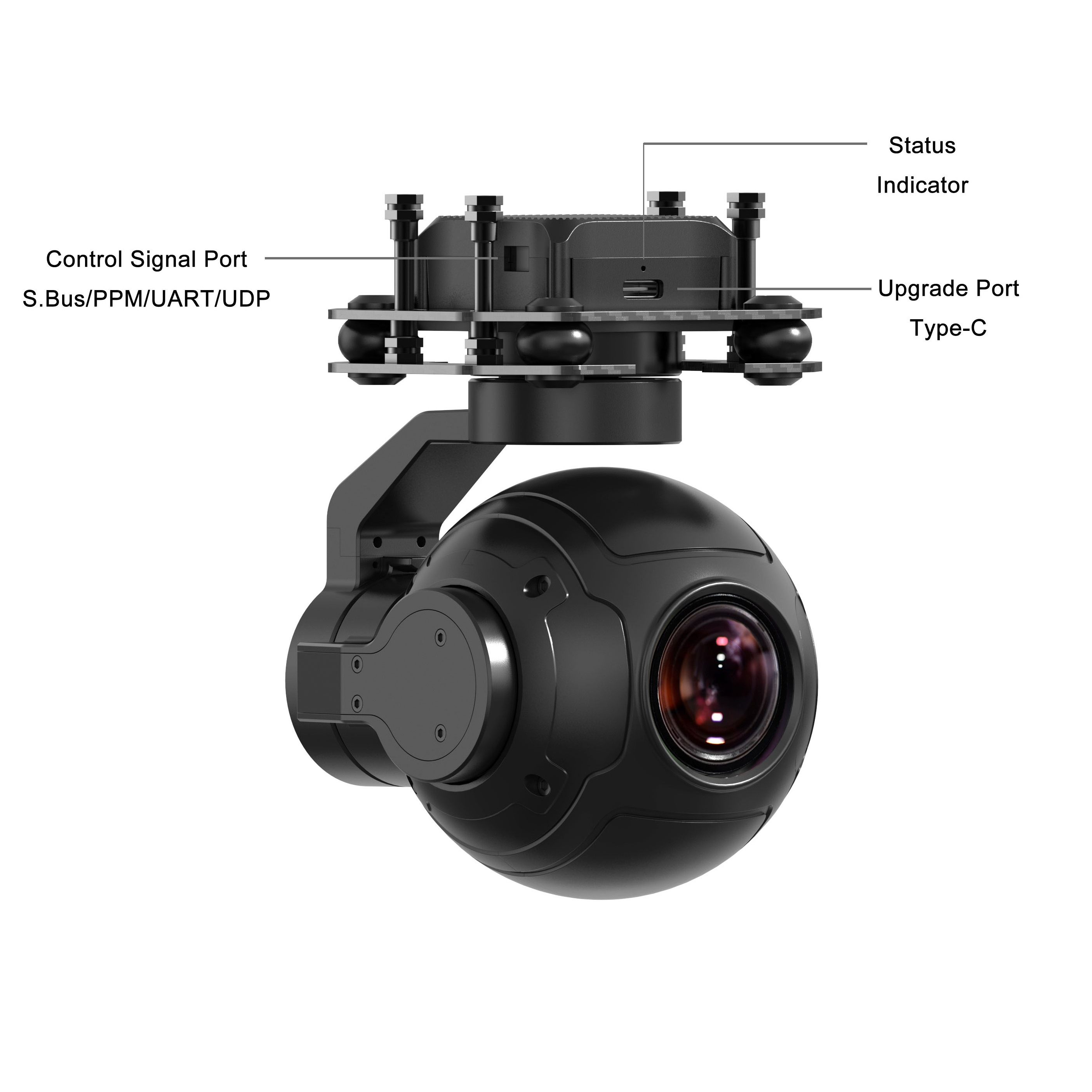 Drone 20 Times Zoom Camera SIYI ZR10 2K 4MP QHD 30X Hybrid Zoom Gimbal Camera For Cargo Drone Night Vision 3-Axis Stabilizer