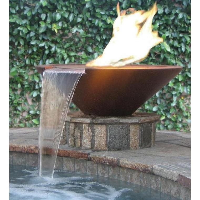 Corten steel dancing fire water fountain outdoor pond waterfall fire water fountain home fengshui fountain fire and water