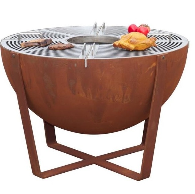 Home Garden Barbecue Camping party fire pit with table Wood BBQ Barbeque Grill