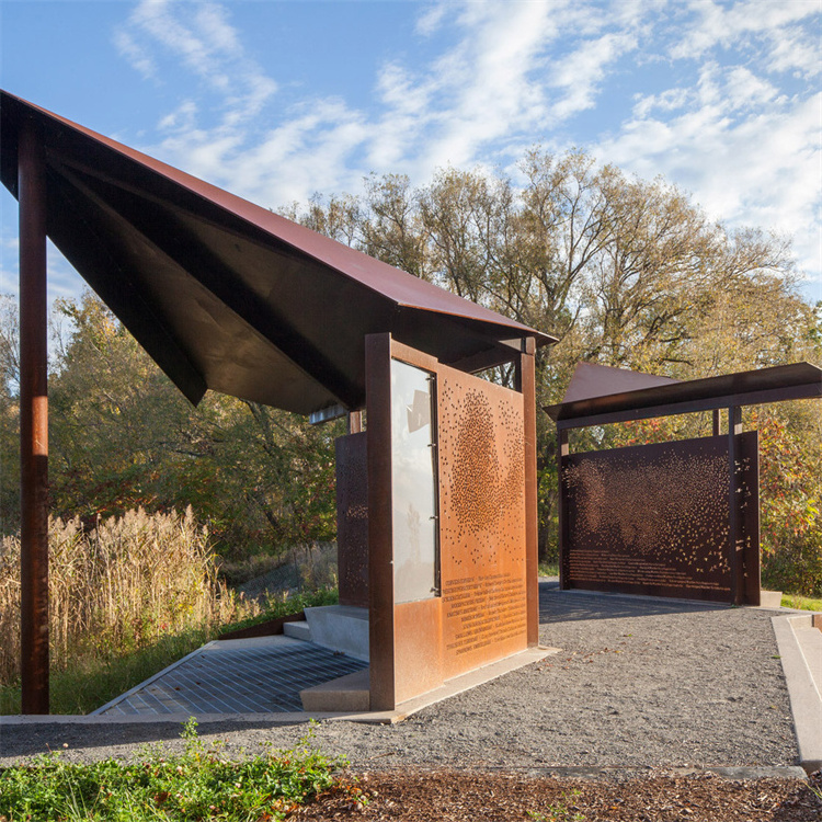 Corten Steel luxury garden pergola gazebo pavilion outdoor canopy gazebo