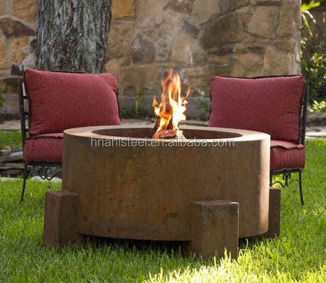 Weathering steel garden wood burning stove fire pit fire bowl