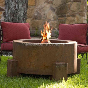 Weathering steel garden wood burning stove fire pit fire bowl