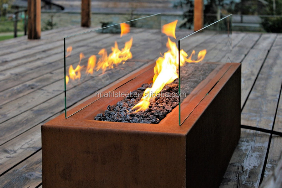 98 Inch Gas Fire Pit Table 50000 BTU Steel Surface Outdoor Propane Fire Table