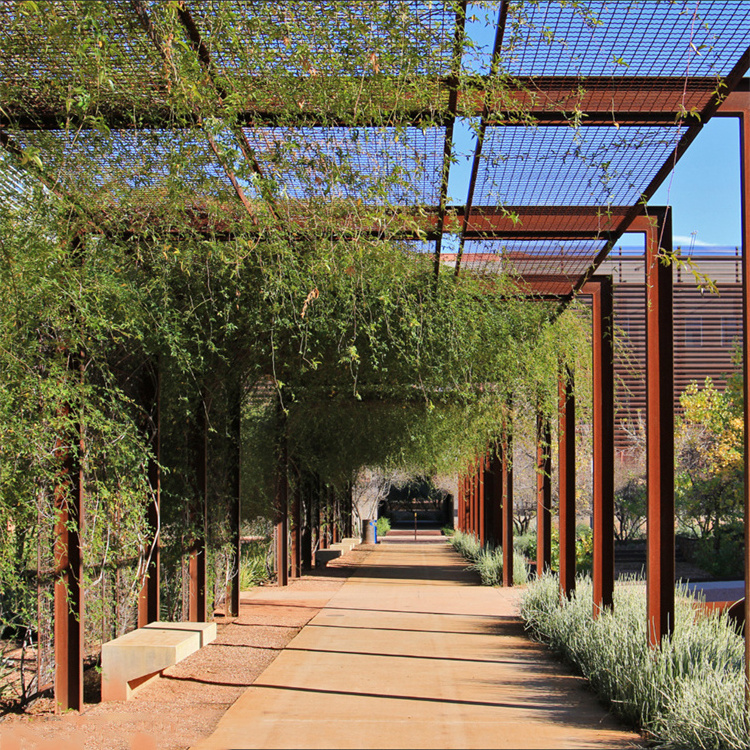 Corten  gazebo outdoor privacy screen for pergola metal pergola prices