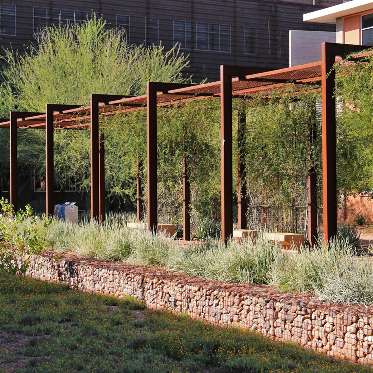 Corten  gazebo outdoor privacy screen for pergola metal pergola prices