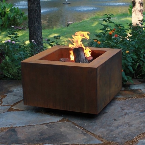 Patio outdoor gas heaters wood fuel stove outdoor firepit corten steel fire pit