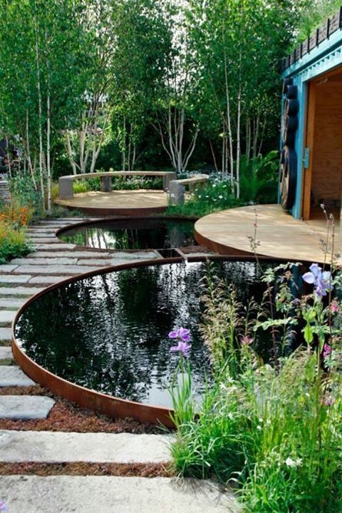 China supplier corten steel pond water pool fountain