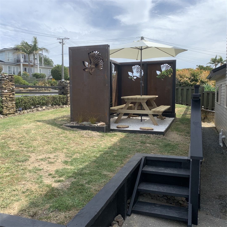 Corten Steel luxury garden pergola gazebo pavilion outdoor canopy gazebo