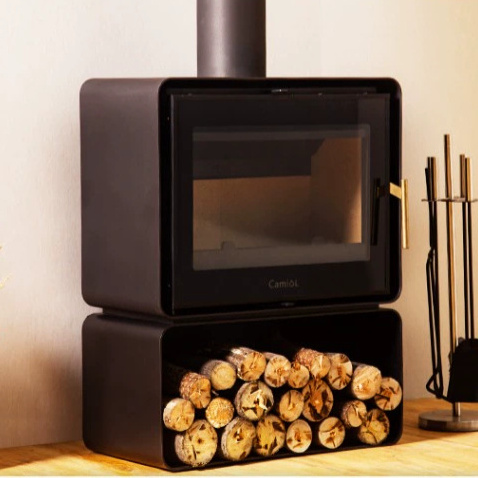 sheet metal wood stove eco design indoor wood burning stove modern steel plate wood burning stove