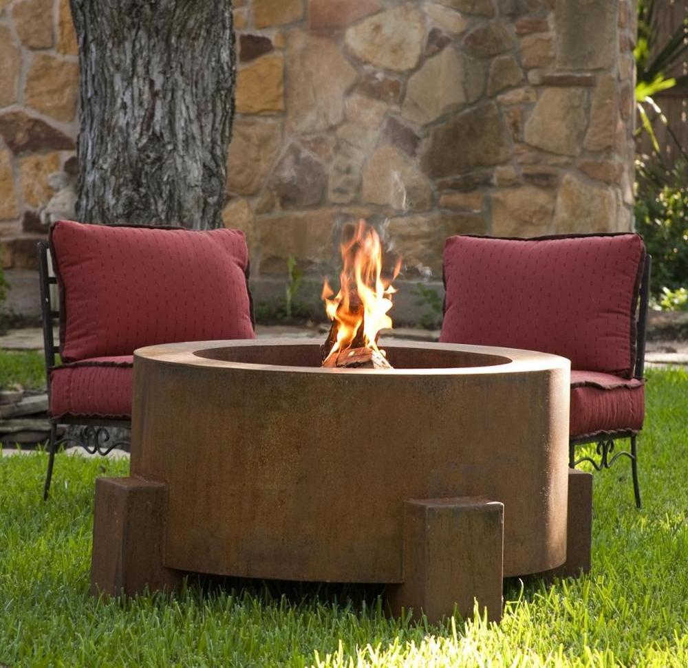 Weather Resistant Corten Steel Outdoor Patio Firepit for Warming Garden Decoration