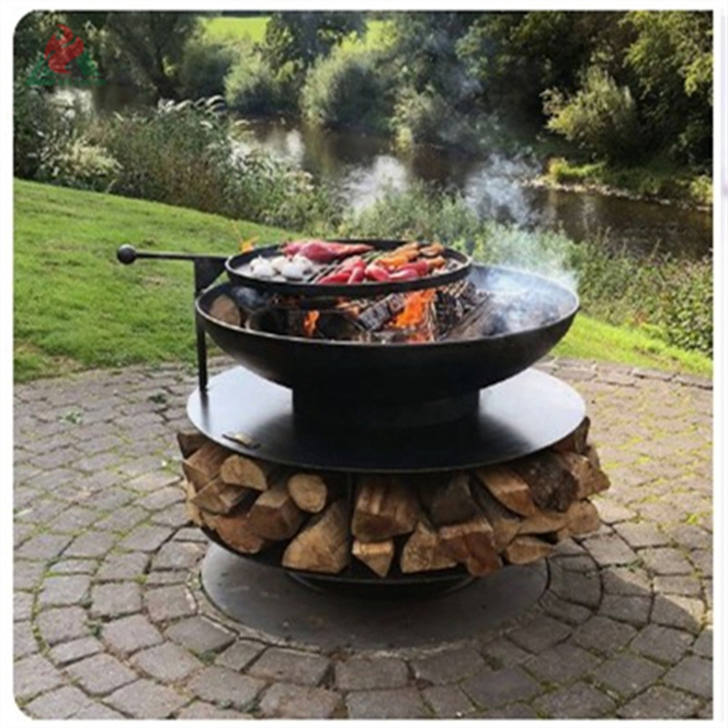 modern high efficiency orten steel  wood fireplace garden metal barrel fire pit