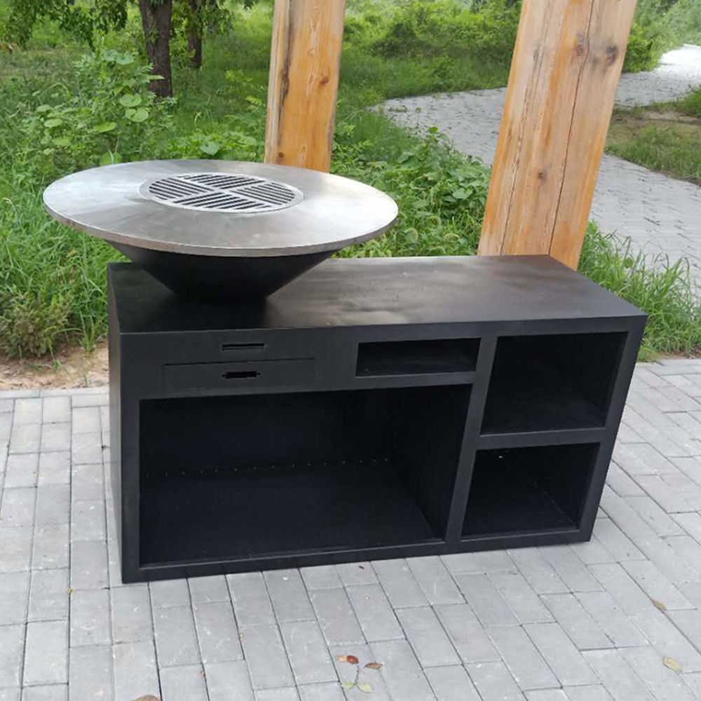 Portable Corten Steel BBQ Grill for Camping BBQ grill Manufacturer