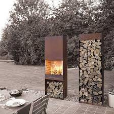 outdoor corten steel bowl fire pit portable wood heating stove