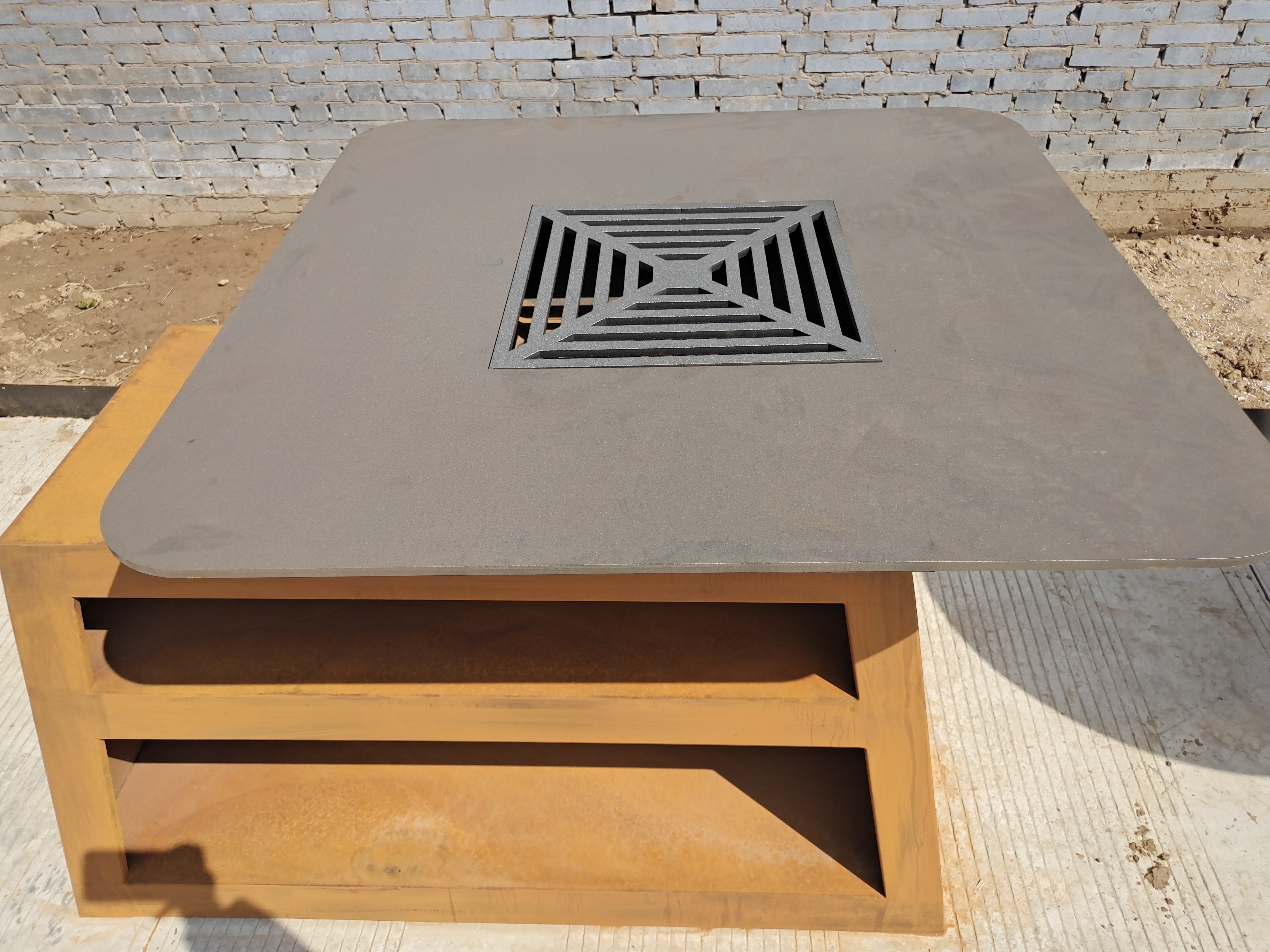 Customize Bbq Accessory Charcoal Baking Pizza Oven Corten steel Fire pit Barbecue Grillt/grills bbq