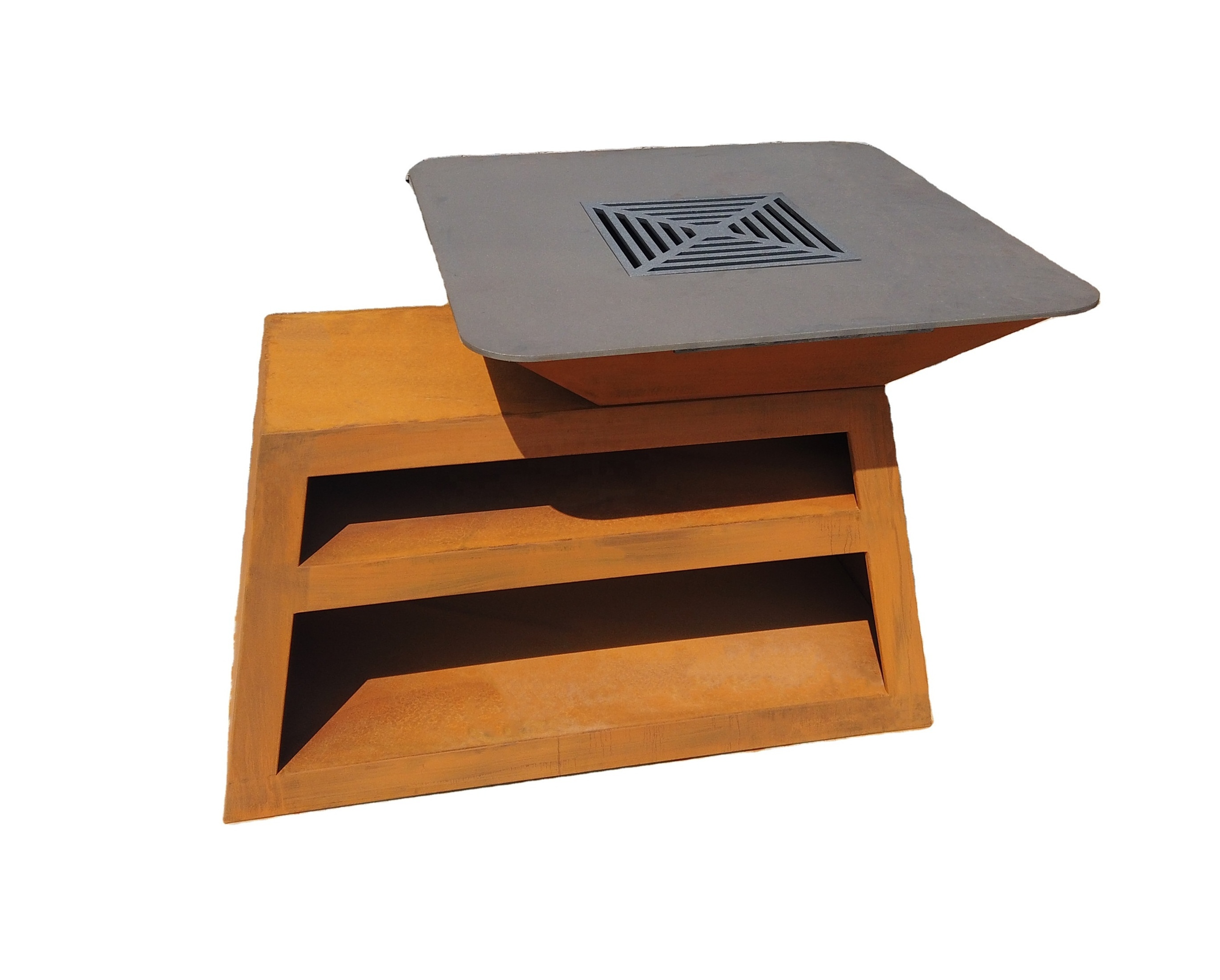 Customize Bbq Accessory Charcoal Baking Pizza Oven Corten steel Fire pit Barbecue Grillt/grills bbq