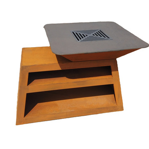 Customize Bbq Accessory Charcoal Baking Pizza Oven Corten steel Fire pit Barbecue Grillt/grills bbq