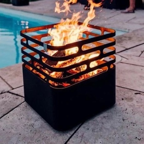 Patio outdoor gas heaters wood fuel stove outdoor firepit corten steel fire pit