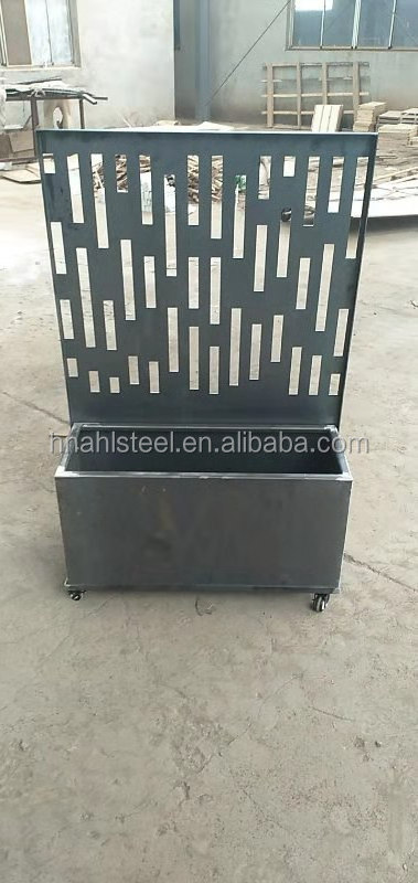 Hot product outdoor metal fence planter with screen panel