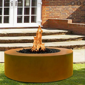 orten steel  large residential fireplaces fire place pit outdoor  wood burning stoves