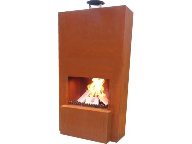 Steel Wood Burning Outdoor Fireplace outdoor fire pit