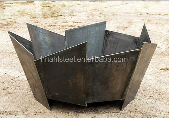 Weathering steel garden wood burning stove fire pit fire bowl