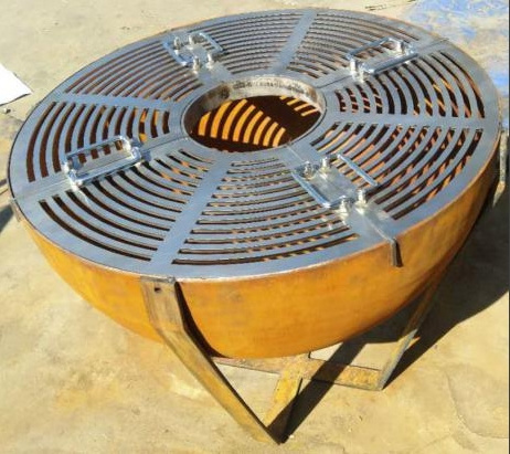 AHL Corten steel bbq grill charcoal camping fire grill camping outdoor fire pit wood stove