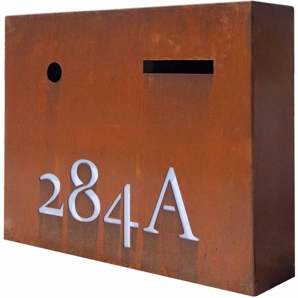 Free standing home use rustic metal outdoor mail box letter box