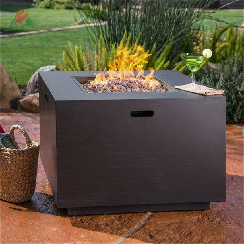 outdoor propane fire pit table portable gas fire pit for camping black propane fire pit