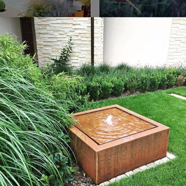 supplier corten steel pond water feature for garden/patio