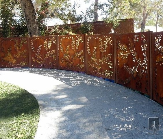 Cheap outdoor corten steel laser cut architectural decorative fencing panels