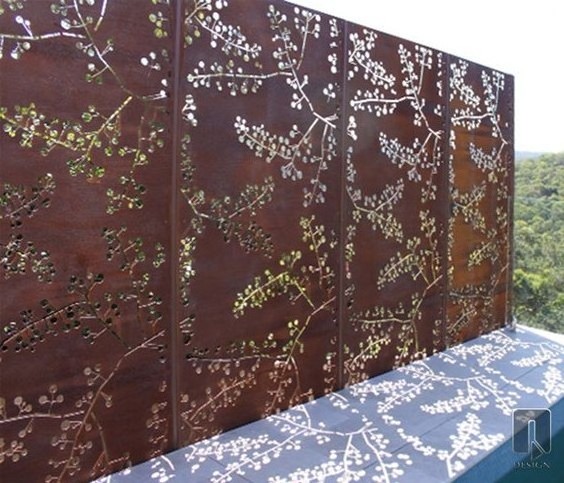 Cheap outdoor corten steel laser cut architectural decorative fencing panels