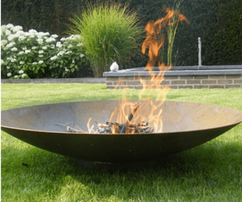 Corten steel fireproof bowl pit built outdoor corten steel fireproof fireplace