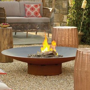 Corten steel fireproof bowl pit built outdoor corten steel fireproof fireplace