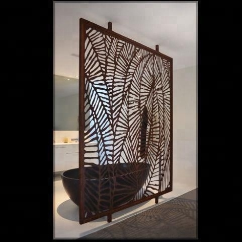 Laser cutting metal panels screen room divider for decor