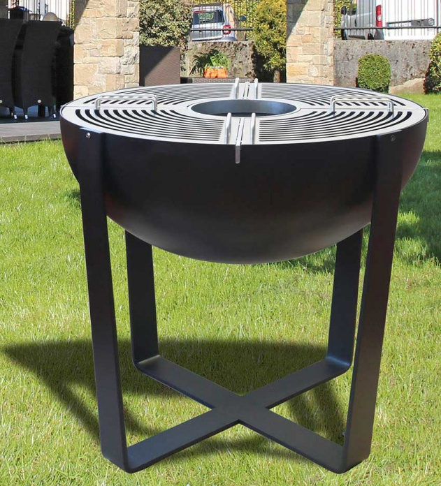 AHL Corten steel bbq grill charcoal camping fire grill camping outdoor fire pit wood stove