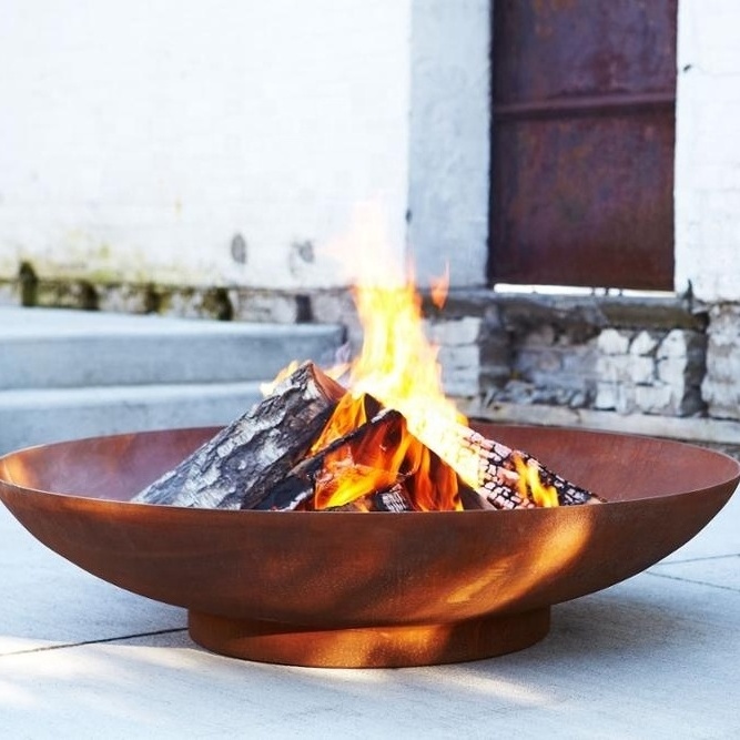 Factory wholesale suppliers corten steel outdoor wood burning fire pit fire bowl fire table corten steel