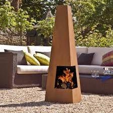 outdoor corten steel bowl fire pit portable wood heating stove