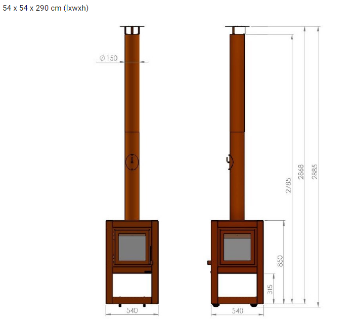 Outdoor Wood Fuel Corten Metal Fireplace with wheels