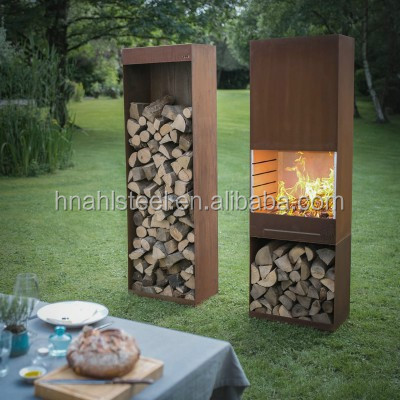 New design corten steel metal fountain pellet fire pit